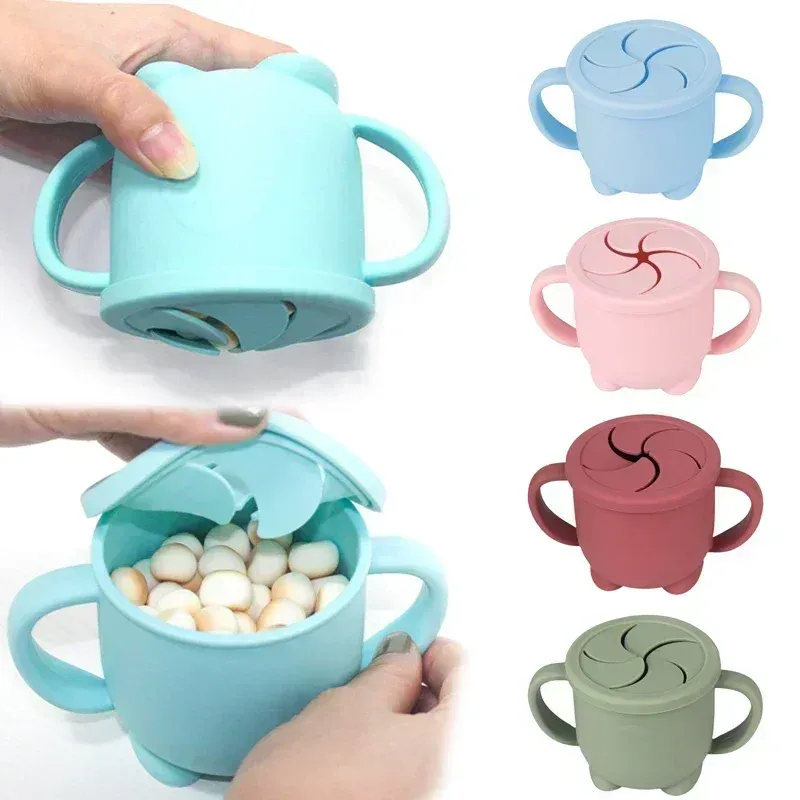 Boîte de conservation alimentaire en silicone pour enfants avec couvercle, sans BPA, 200 ml