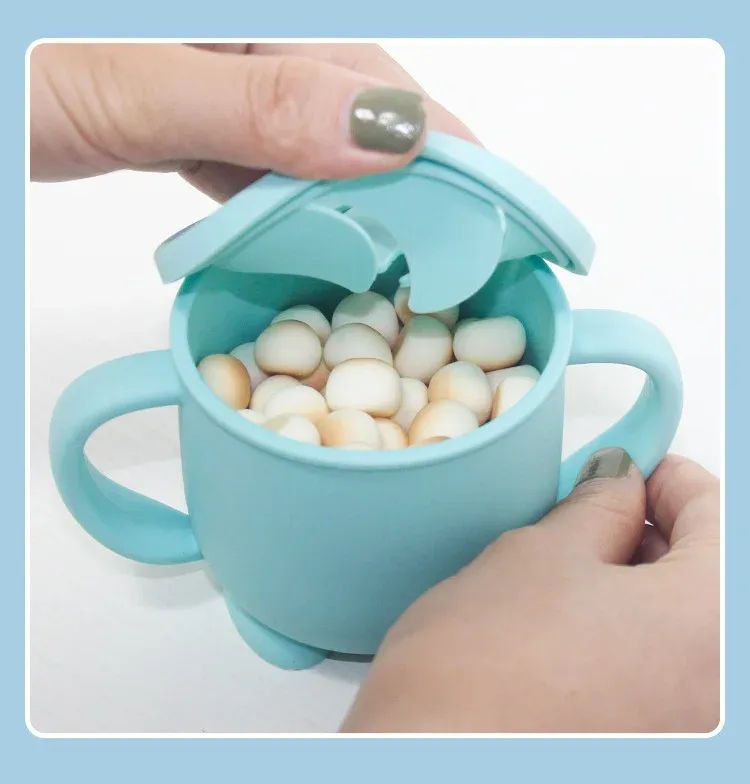 Boîte de stockage en silicone pour enfants, finition et forme
