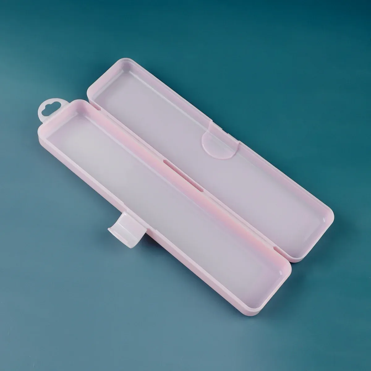 Boîte de rangement portable transparente avec couvercle pour pinceaux de maquillage, crayons à sourcils, baguettes et accessoires de beauté 5