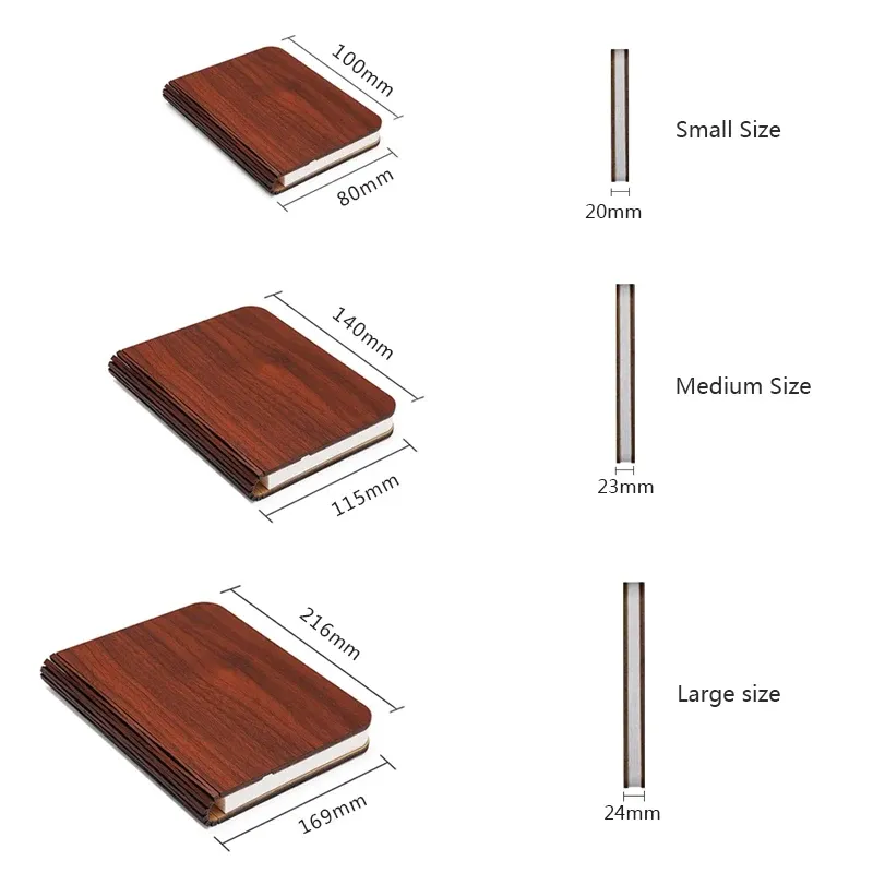 Livre lumineux pliable en bois avec éclairage LED, rechargeable, lampe de nuit créative pour enfants, cadeau d'anniversaire ou de Noël 6
