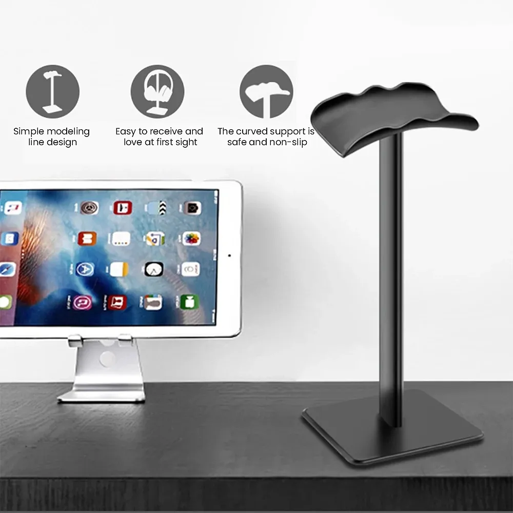 Support universel en aluminium pour écouteurs et casque, à col flexible pour téléphone mobile 3
