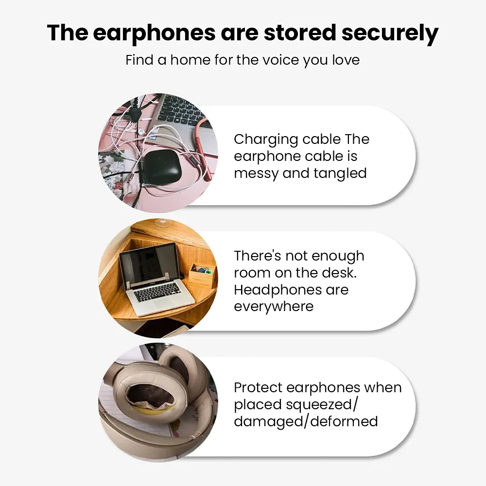 Support universel en aluminium pour écouteurs et casque, à col flexible pour téléphone mobile 6