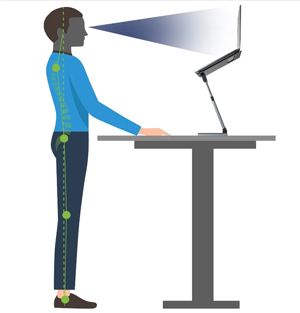 Support d'ordinateur portable en situation d'utilisation