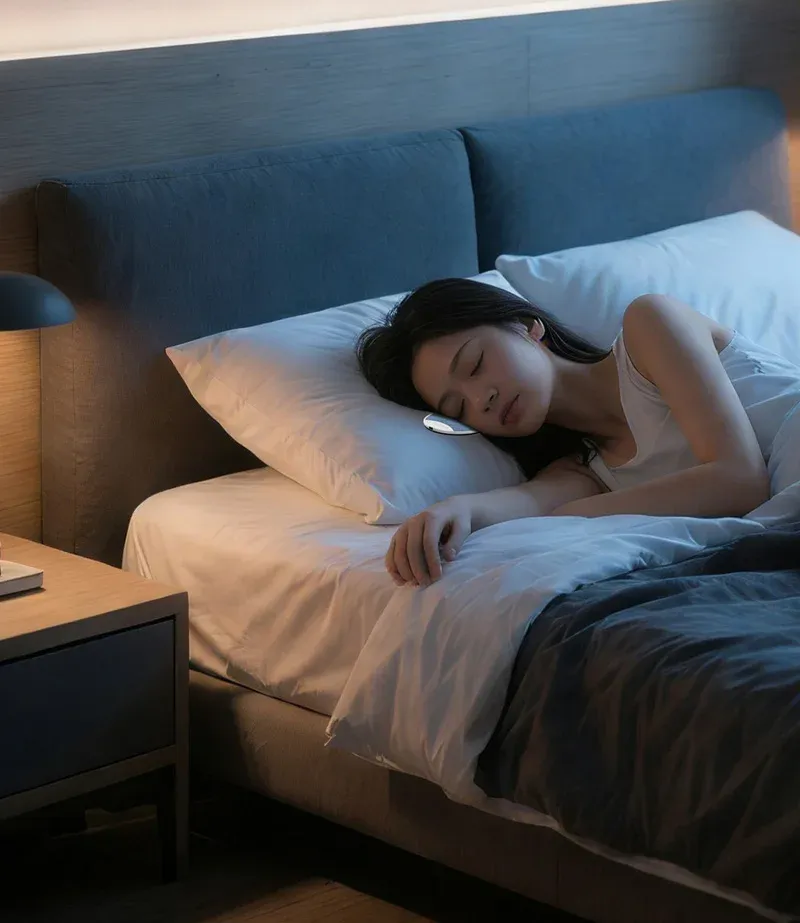 Haut-parleur de sommeil OnePlus sous un oreiller, vue d'ensemble
