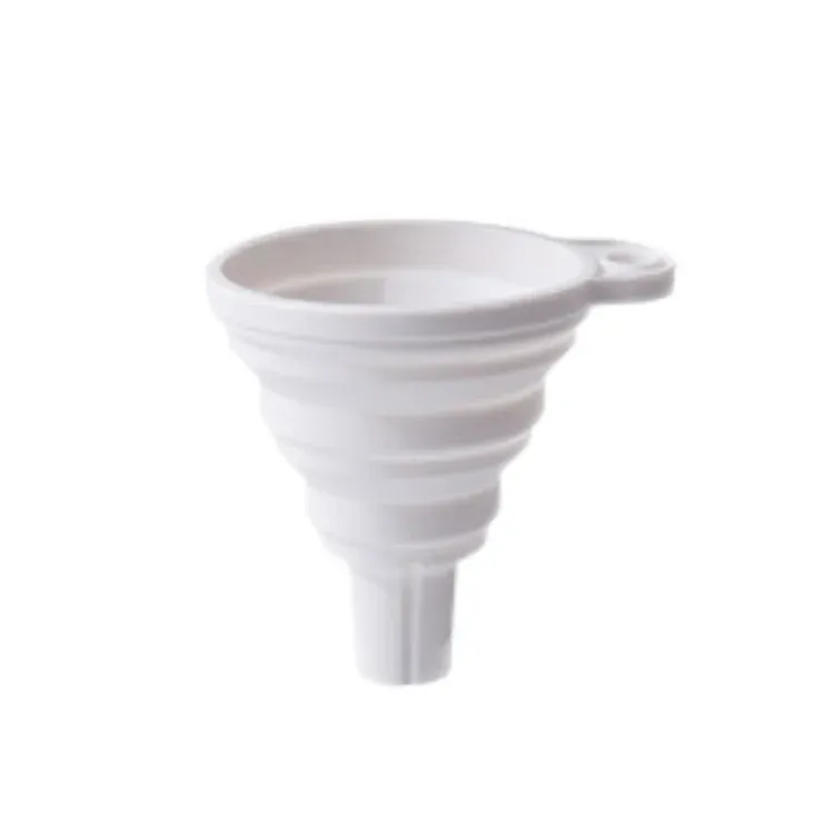 Entonnoir pliable et portable en silicone pour le transfert de liquides, d'huile et de poudre, idéal pour le remplissage de bouteilles en cuisine 7