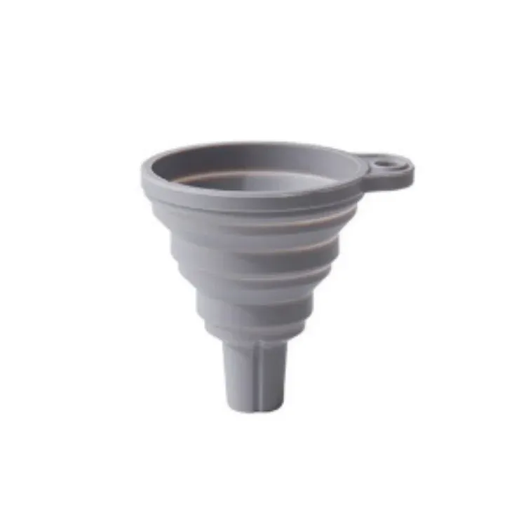 Entonnoir pliable et portable en silicone pour le transfert de liquides, d'huile et de poudre, idéal pour le remplissage de bouteilles en cuisine 8