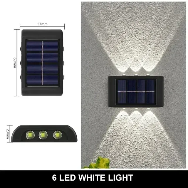 Applique murale solaire d'extérieur à 12 LED, étanche, éclairage décoratif pour jardin, cour et balustrade 7