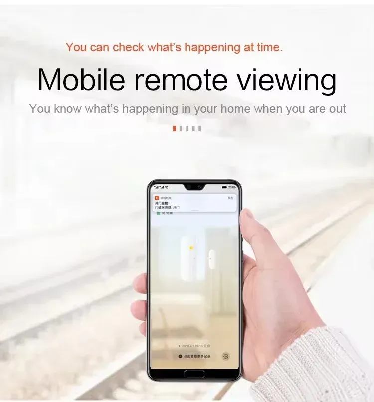 Capteur de porte WiFi intelligent Tuya, détecteur d'ouverture et de fermeture pour maison connectée, notifications via l'application Smart Life, compatible Alexa et Google Home 2