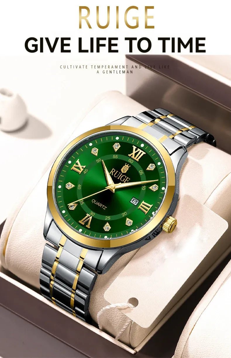 Montre RUIGE pour homme, présentation élégante