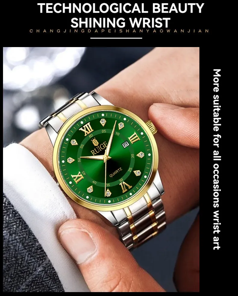 Montre RUIGE pour homme, porté en situation