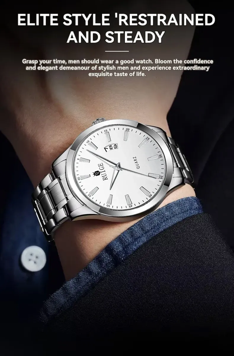 Montre RUIGE pour homme, ambiance soirée