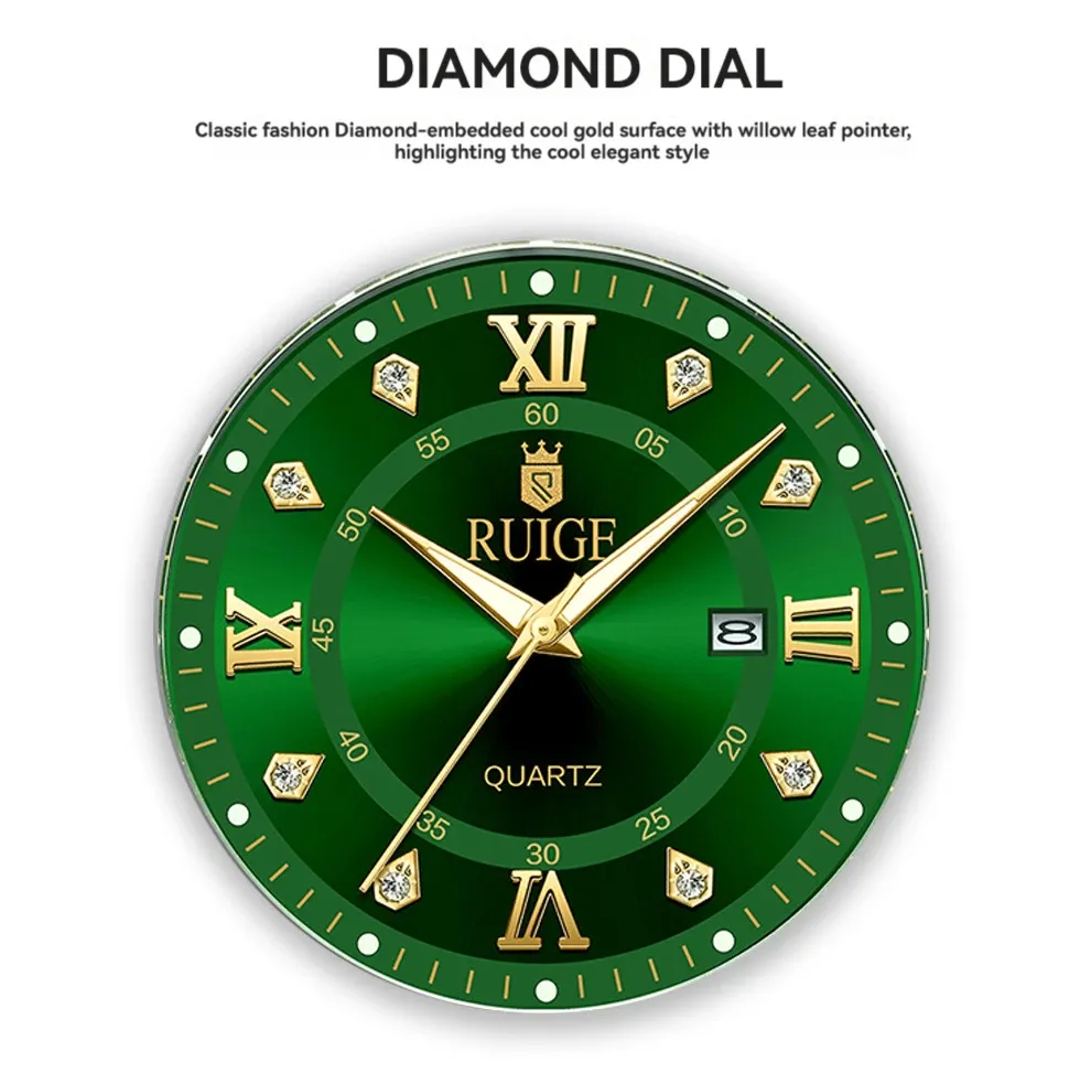 Montre RUIGE pour homme, cadran et aiguilles
