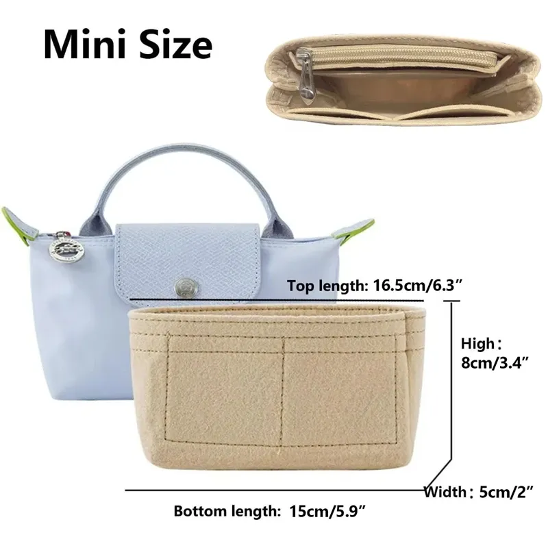 Organisateur de sac pour Longchamp, petit fourre-tout, sacs de synchronisation, rangement et finition, doublure intérieure, sacs à main, organisateur d'insertion adapté à la taille Mini

Wait, that's the source text in French already, so I'll translate it into clean, professional French with the keyword stuffing removed:

Organisateur de sac Longchamp Mini, insert de rangement en tissu avec doublure intérieure 2