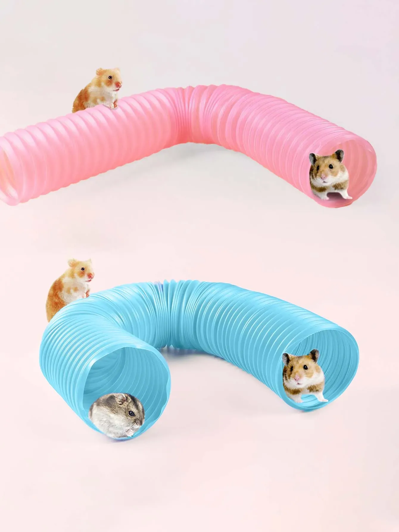 Tunnel extensible pour petits animaux de compagnie : jouet pour lapins, cochons d'inde, furets, hamsters, hérissons et chinchillas 1