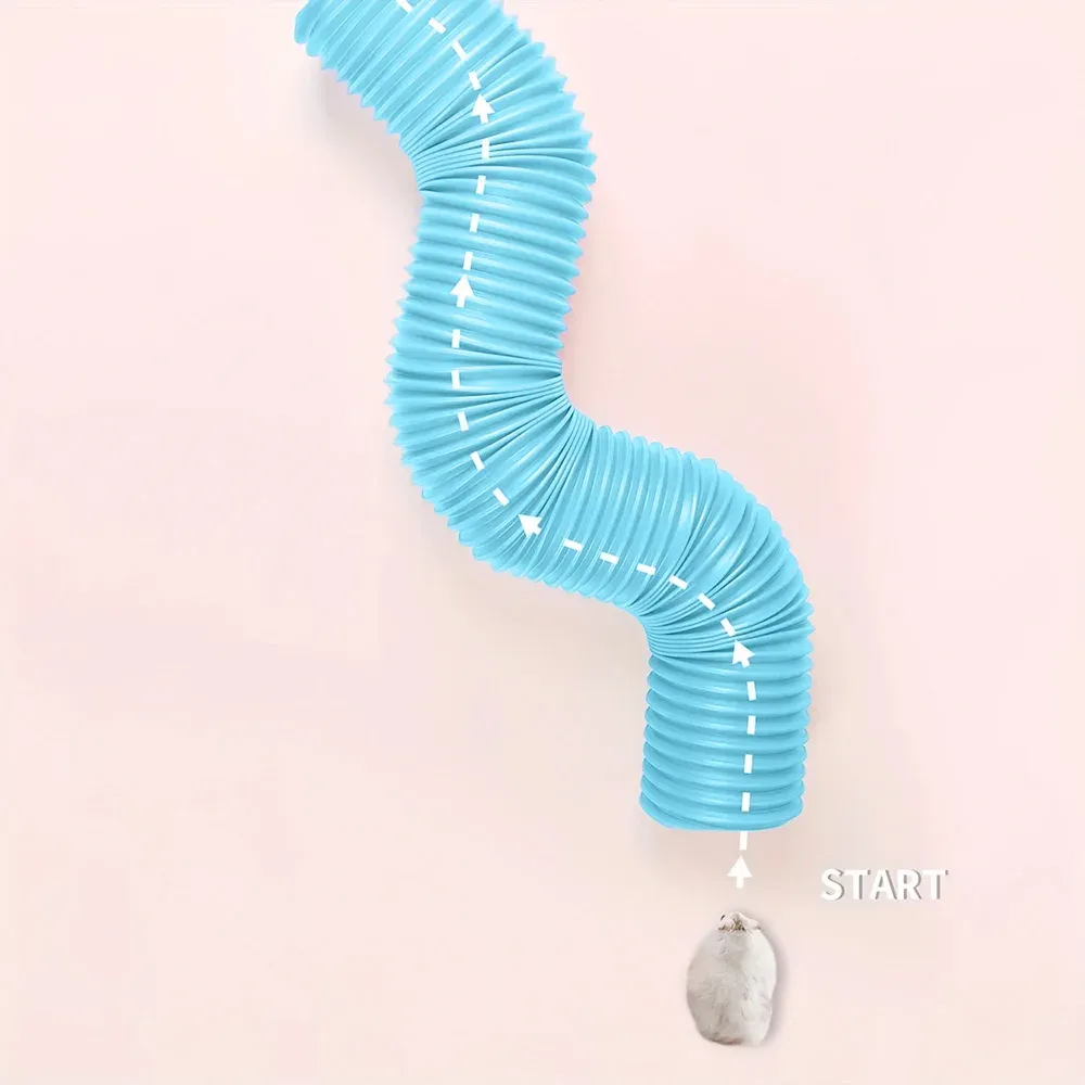 Tunnel extensible pour petits animaux de compagnie : jouet pour lapins, cochons d'inde, furets, hamsters, hérissons et chinchillas 6