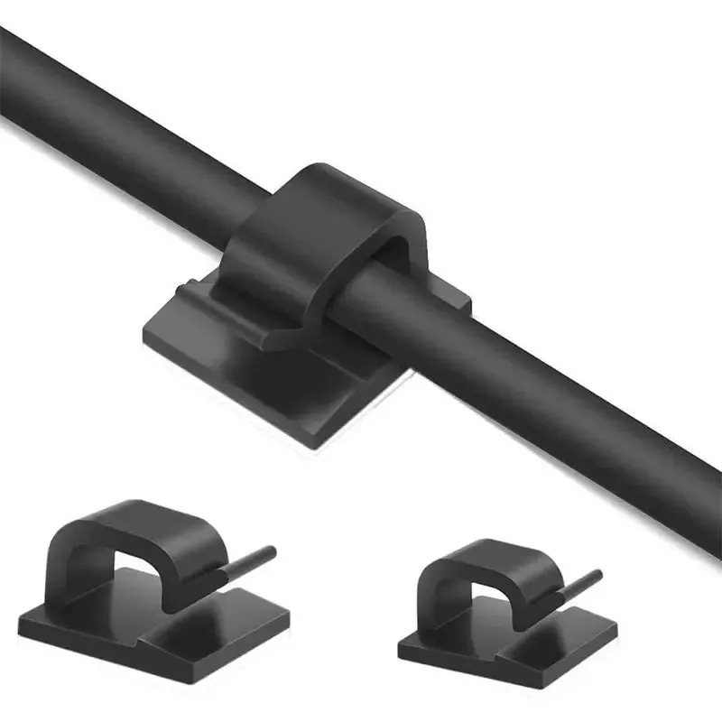 Lot de 50 clips adhésifs pour câbles de voiture, support et organisateur de fils 4
