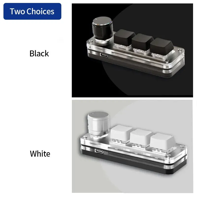 Clavier mécanique USB gamer 3 touches macro personnalisable, rétroéclairage RVB, clavier de jeu programmable compact 6
