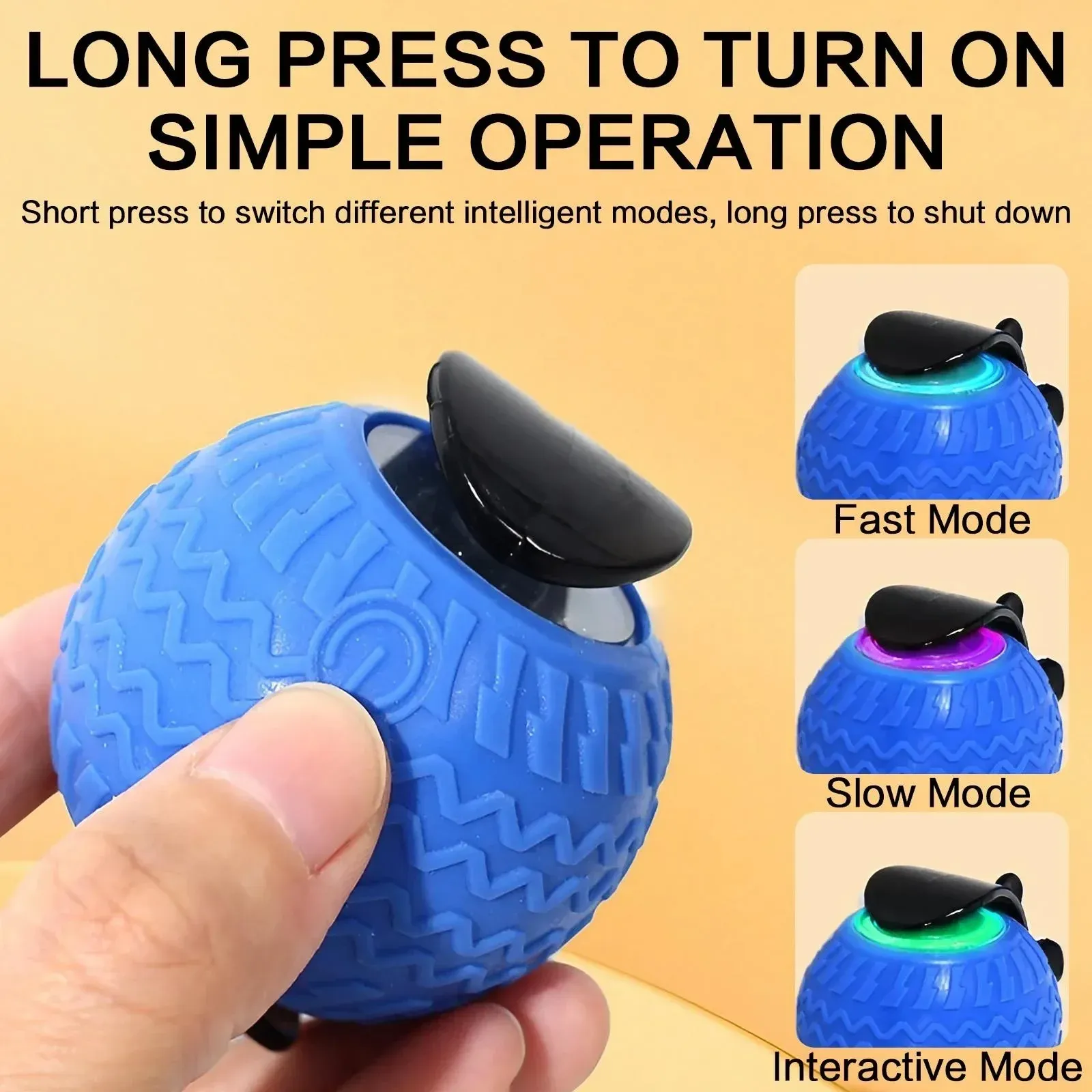 Boule interactive rotative automatique pour chat à LED 4