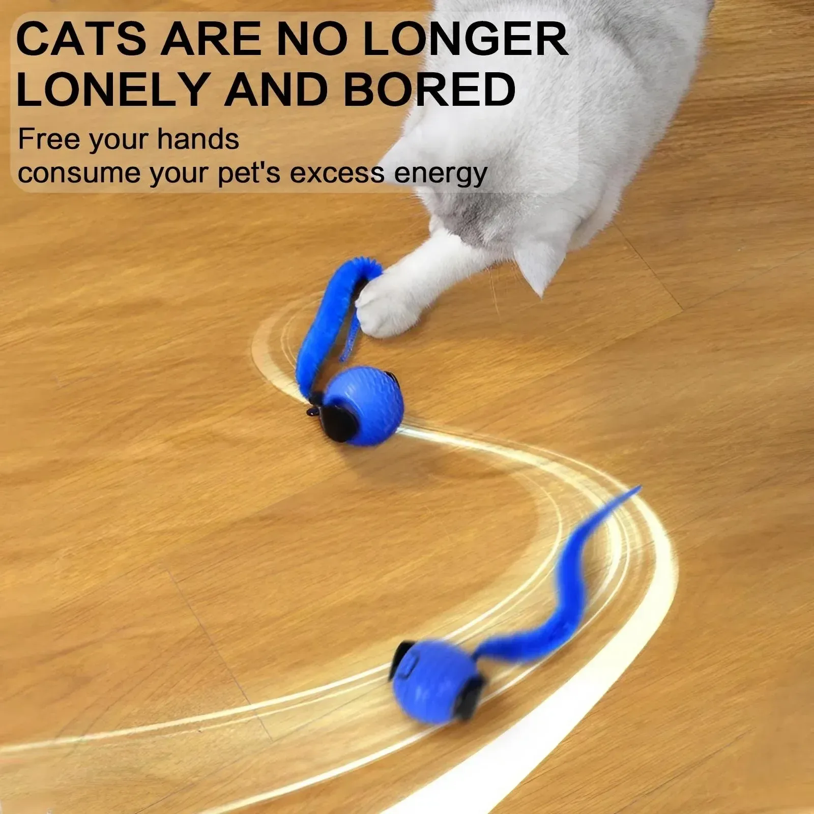 Jouet pour chat silencieux sur tapis