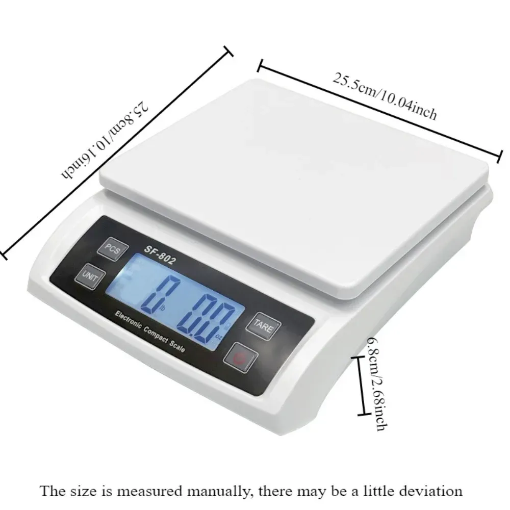 Balance de cuisine numérique 30 kg/1 kg, écran LCD précis, en acier inoxydable pour la pâtisserie et la boulangerie 2