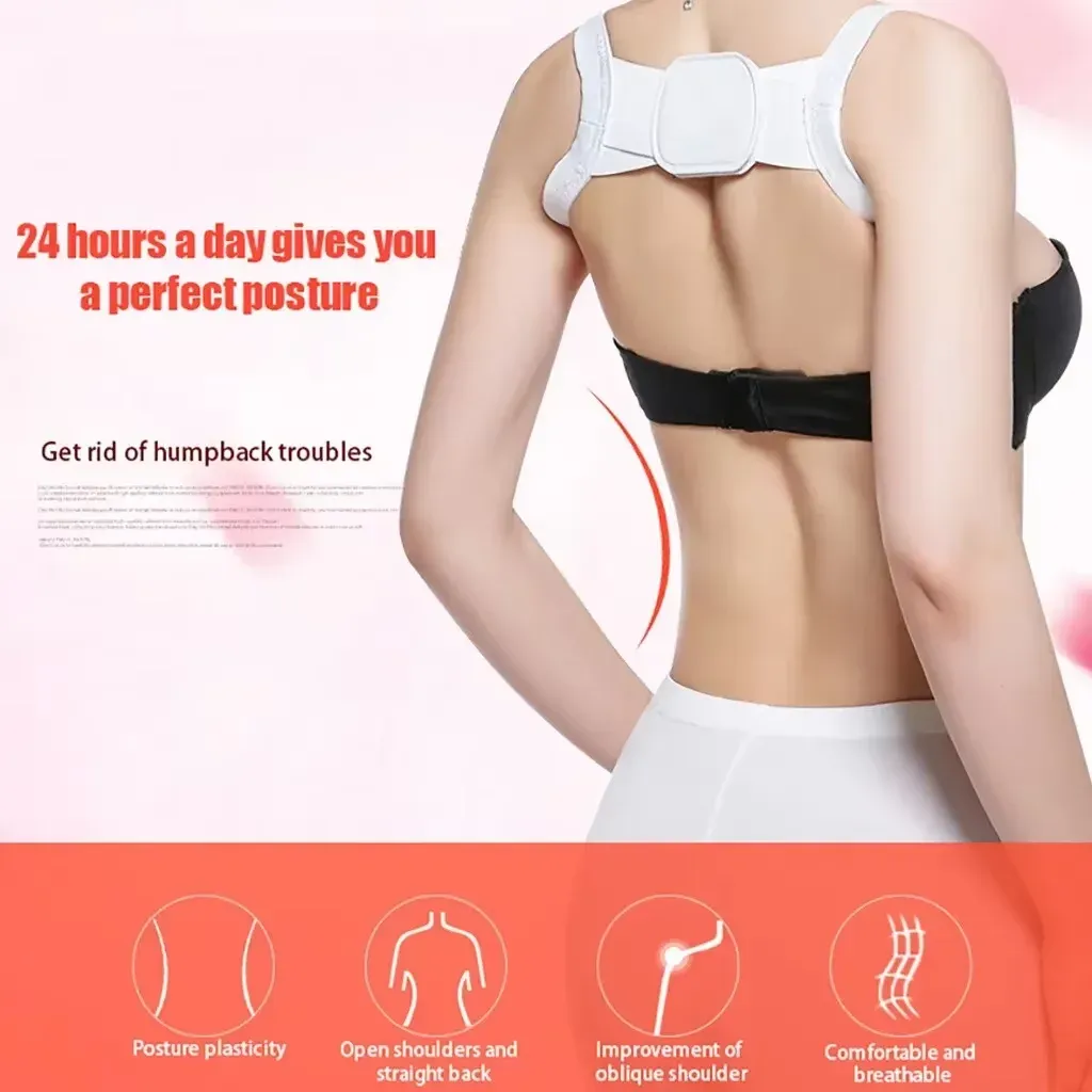 Correcteur de posture réglable et discret pour hommes et femmes 2