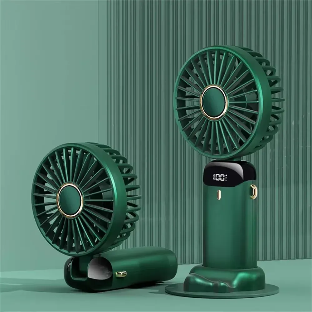 Ventilateur portable rechargeable à LED avec affichage numérique, inclinaison réglable à 90°, 5 vitesses et fonction aromathérapie 7