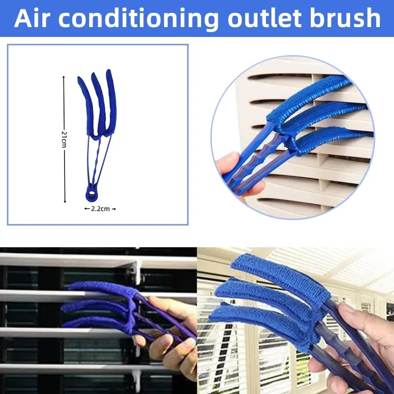 Ensemble de brosses de détailing automobile, kit de nettoyage pour évents, brosse de dégagement pour sorties d'air de voiture 3