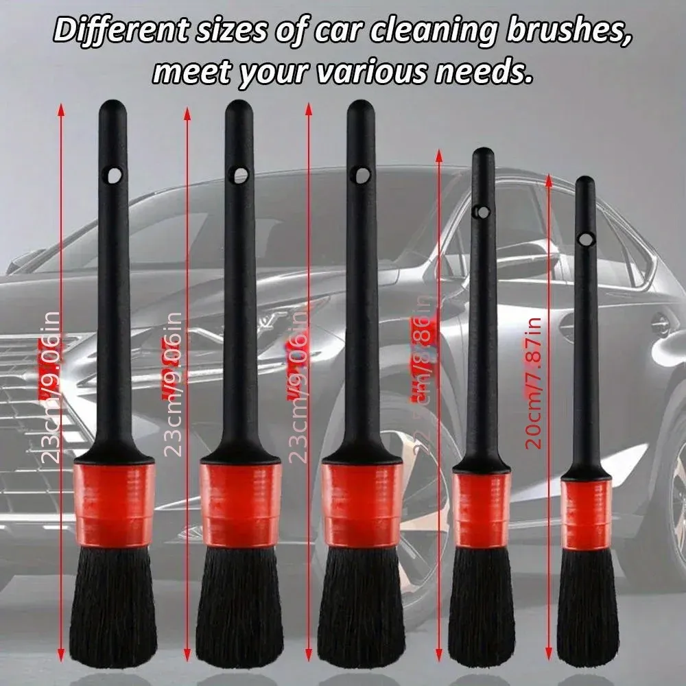 Ensemble de brosses de détailing automobile, kit de nettoyage pour évents, brosse de dégagement pour sorties d'air de voiture 4