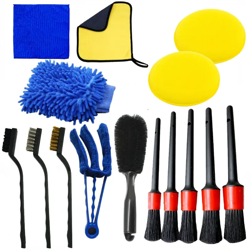Kit de brosses de détailing automobile