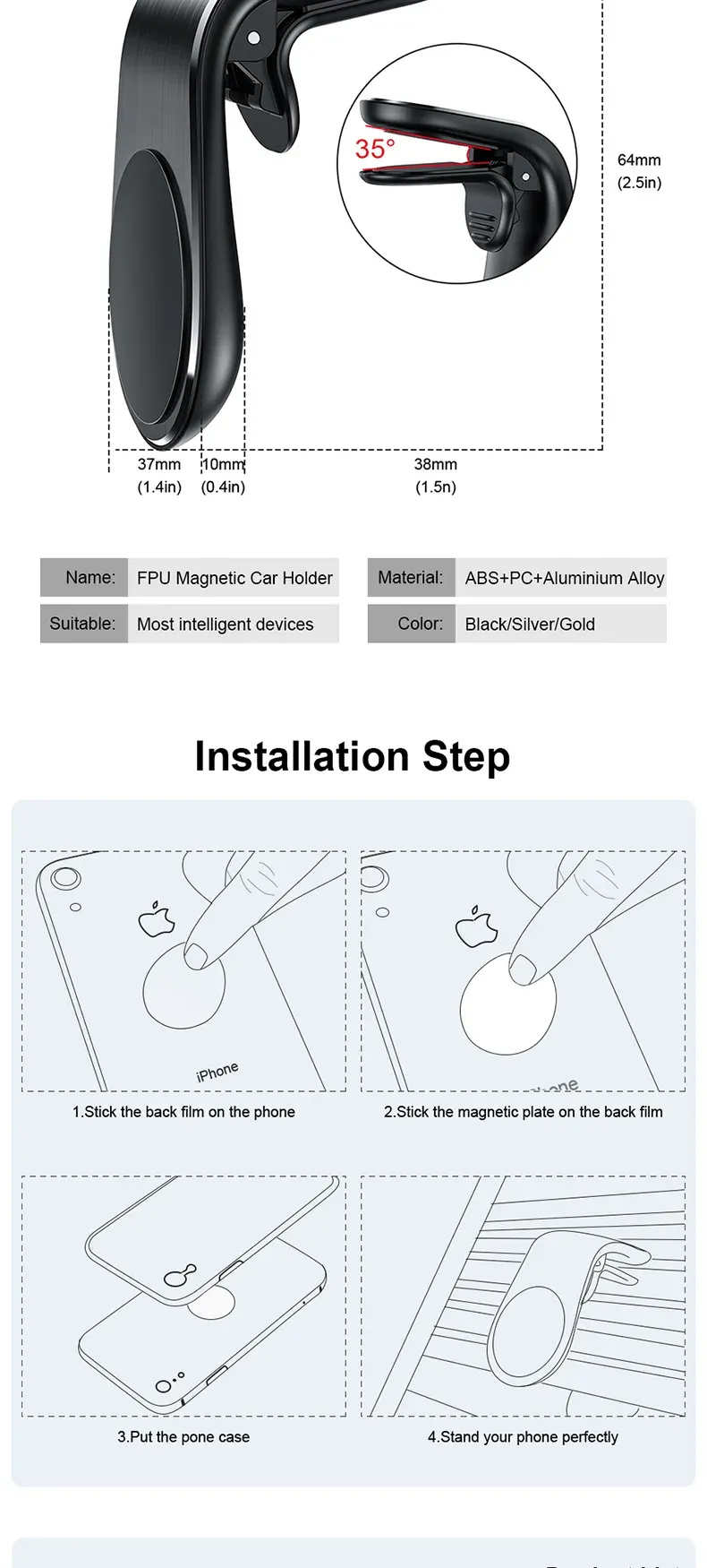 Support de téléphone intégré dans l'habitacle
