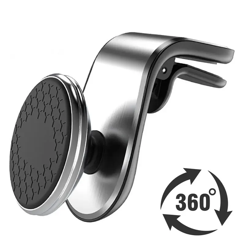Support magnétique pour téléphone de voiture, fixation sur grille d'aération, rotation à 360°, support GPS pour smartphone Xiaomi, Huawei, Samsung 10