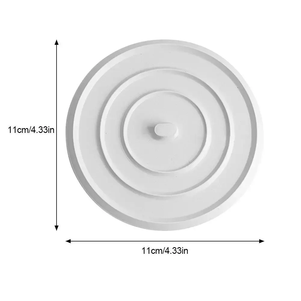 Bouchon de baignoire en silicone blanc, vue d'ensemble