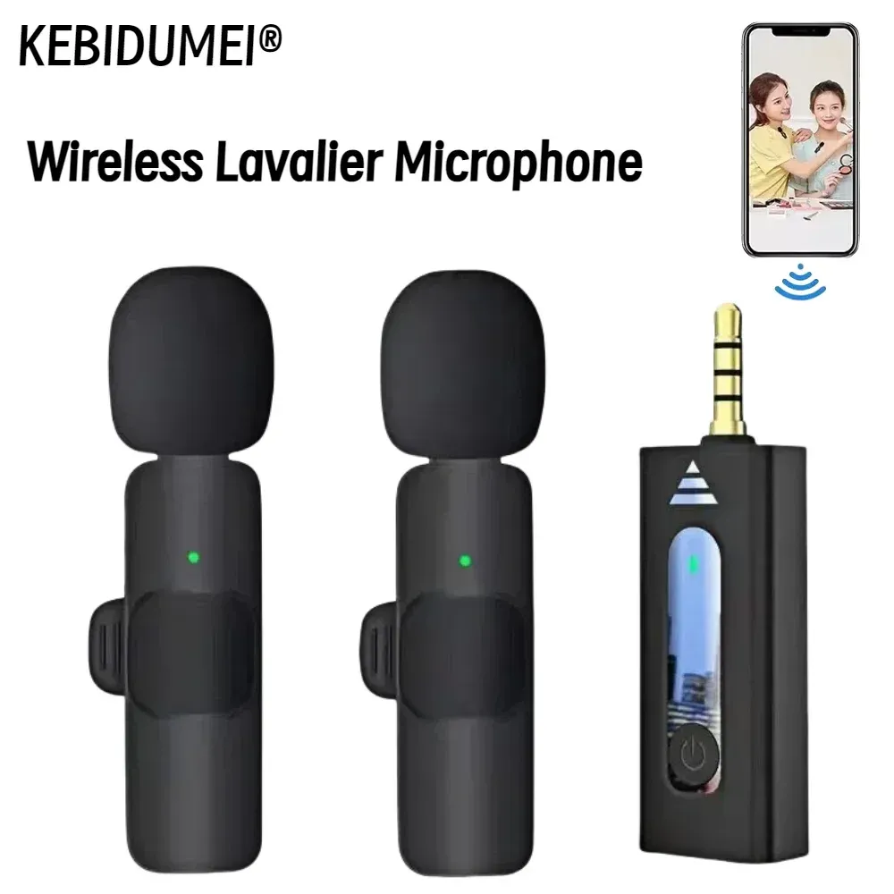 Microphone-cravate sans fil Jack 3,5 mm à condensateur omnidirectionnel pour smartphone et appareil photo