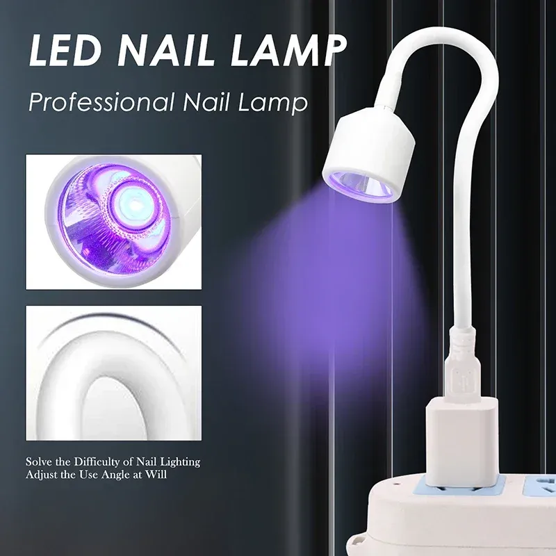 Mini sèche-ongles UV LED pliable à branchement USB pour vernis gel