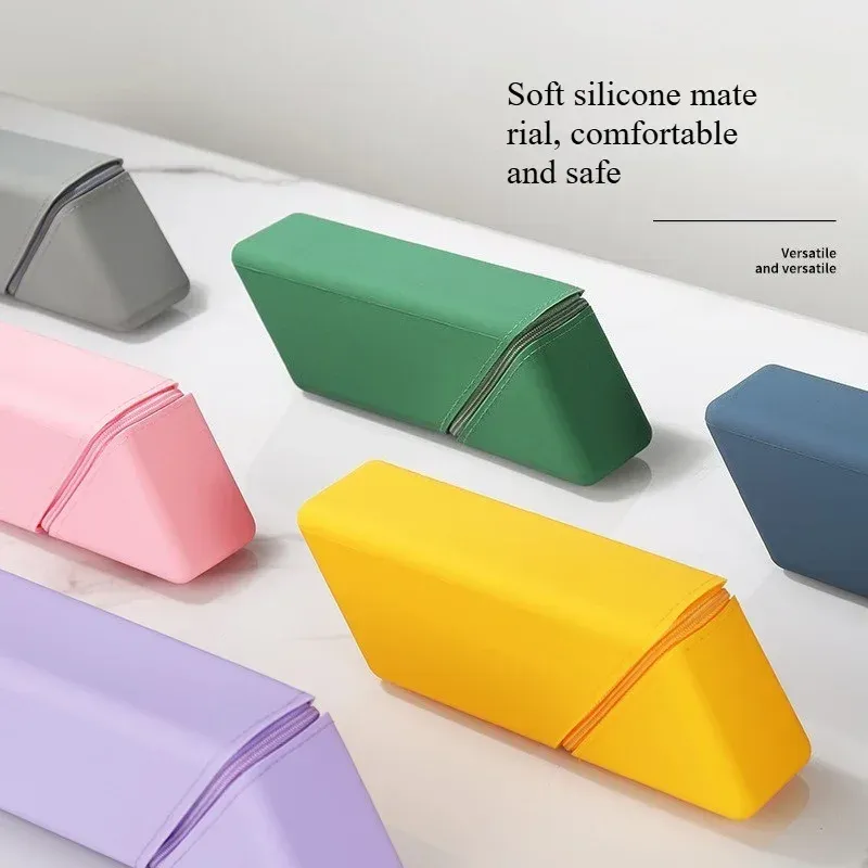 Porte-stylo en silicone élégant, finition souple