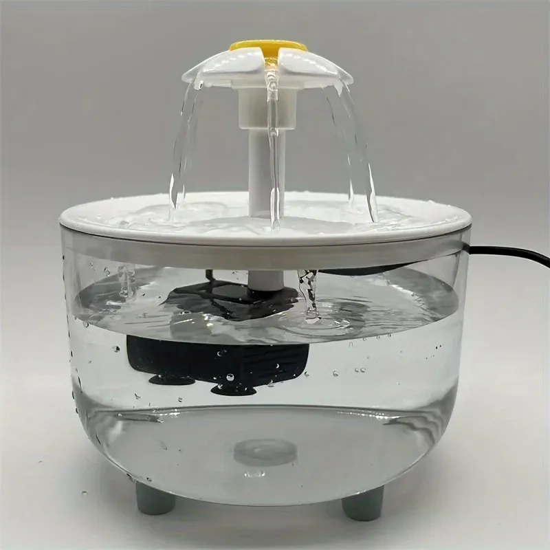 Fontaine d'eau électrique silencieuse USB 1 L pour animaux de compagnie, distributeur d'eau automatique pour chat avec filtre 3