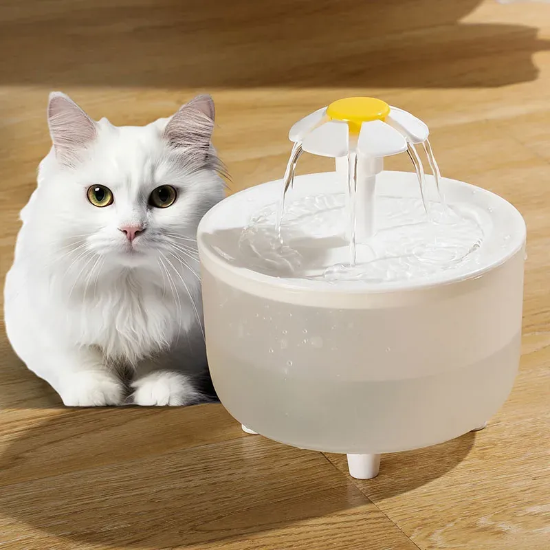 Fontaine d'eau électrique silencieuse USB 1 L pour animaux de compagnie, distributeur d'eau automatique pour chat avec filtre 9