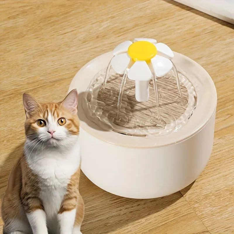 Fontaine d'eau électrique silencieuse USB 1 L pour animaux de compagnie, distributeur d'eau automatique pour chat avec filtre 10