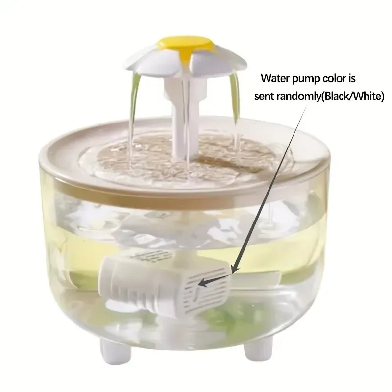 Fontaine d'eau électrique silencieuse USB 1 L pour animaux de compagnie, distributeur d'eau automatique pour chat avec filtre 7