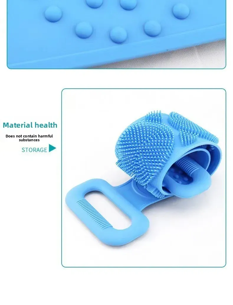 Éponge en silicone double face en ambiance salle de bain