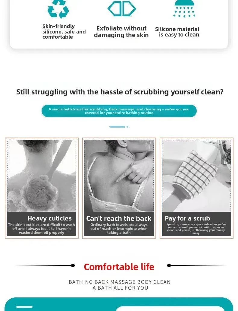 Détail de l'éponge exfoliante en silicone