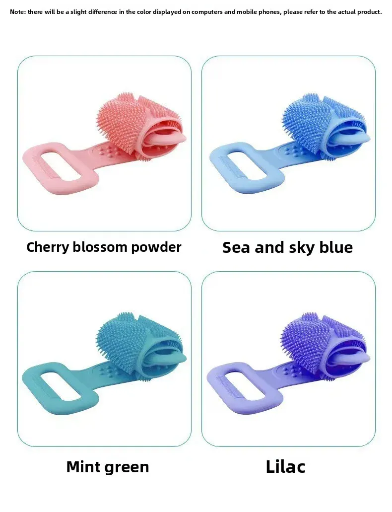 Éponge exfoliante double face en silicone, vue d'ensemble