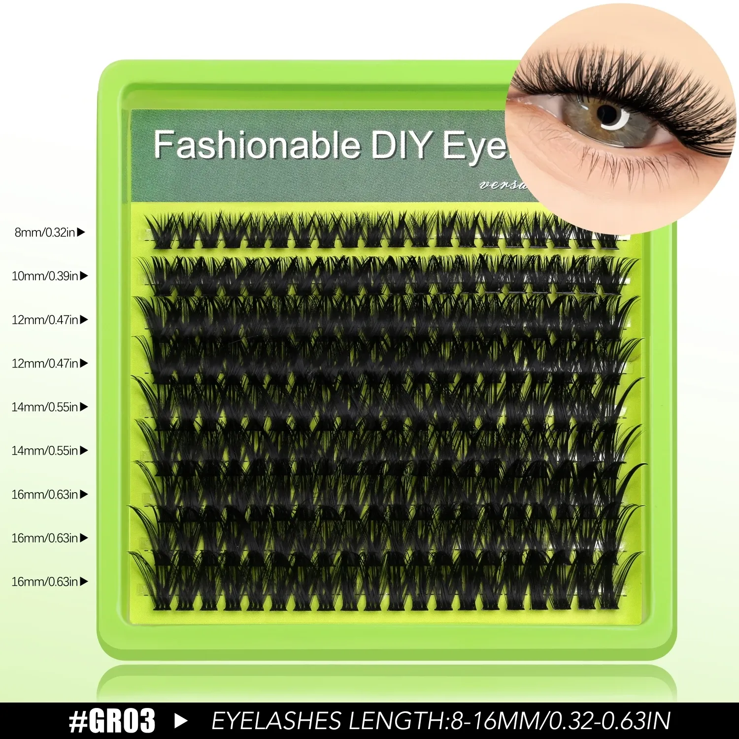 VELTRINAY Faux Cils Naturels Wispy Effet Extension Salon, Extensions de Cils DIY Réutilisables, Cils Individuels et Clusters Mélangés, Faux Cils Bas Inférieurs, Bande Transparente, Longueurs Mixtes, Volume Léger 13