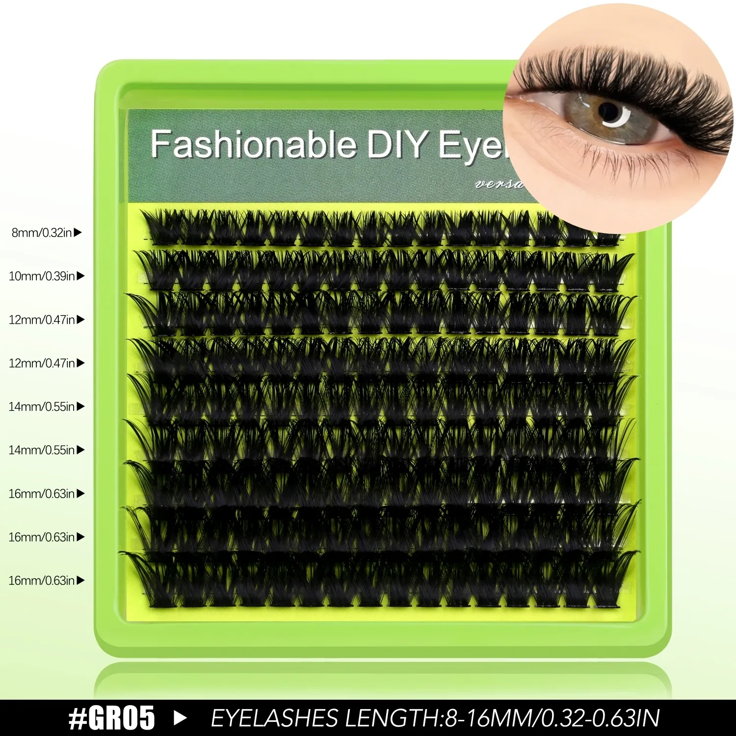 VELTRINAY Faux Cils Naturels Wispy Effet Extension Salon, Extensions de Cils DIY Réutilisables, Cils Individuels et Clusters Mélangés, Faux Cils Bas Inférieurs, Bande Transparente, Longueurs Mixtes, Volume Léger 8