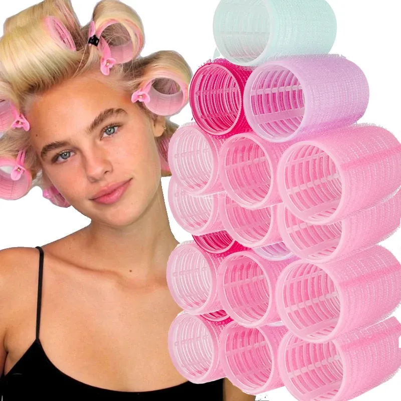 Bigoudis auto-agrippants sans chaleur pour femmes, accessoire de coiffure 2