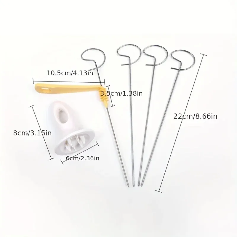 Ensemble spiraliseur en acier inoxydable, coupe-légumes multifonctionnel pour pommes de terre en spirale, carottes et plus, 6 pièces 3