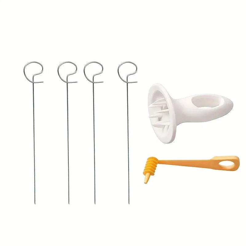Ensemble spiraliseur en acier inoxydable, coupe-légumes multifonctionnel pour pommes de terre en spirale, carottes et plus, 6 pièces 5