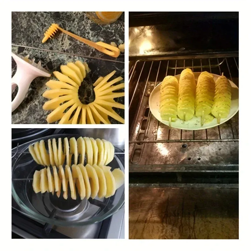 Ensemble spiraliseur en acier inoxydable, coupe-légumes multifonctionnel pour pommes de terre en spirale, carottes et plus, 6 pièces 6