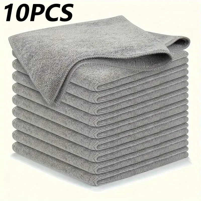 Chiffons en microfibre épais, sans peluches, réutilisables, pour le nettoyage des vitres de voiture 9