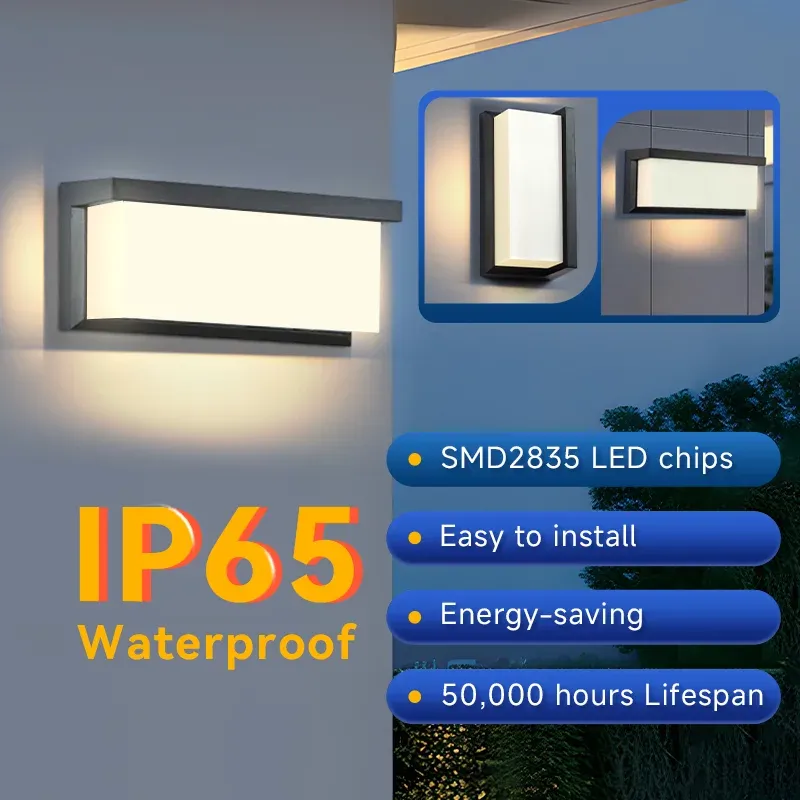 Le title is already in French, so I'll produce a clean, professional version without the keyword stuffing.

Applique murale LED extérieure étanche IP65, éclairage pour porche et balcon, 85-220 V 4
